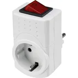 Sygonix SY-5045292 Schaltbare Zwischensteckdose 2polig Weiß