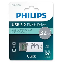 Philips USB 3.2 32GB Click Series Gen 1 USB-C
