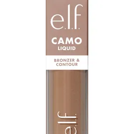 e.l.f. Cosmetics e.l.f. Camo Liquid Bronzer & Contour, Hochpigmentiert, Natürlicher Glow, Verblendbare Textur, Langanhaltend, Abgerundeter Applikator, Vegan & Tierversuchsfrei, 2 Fair/Light