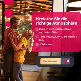 Innr Smart Lampe E27 550 lm 2 W warmweiß 2 St.