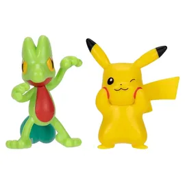 Pokémon Battle Figuren Pack: Pikachu und Geckabor, 2 detaillierte Figuren