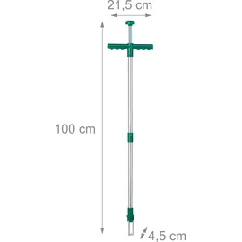 Relaxdays Unkrautstecher Löwenzahnstecher mit Stahlkrallen und Auswerfer 100cm
