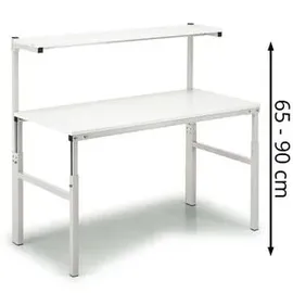 TRESTON Arbeitstisch Melamin 180 x 65-90 cm ESD