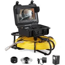 Vevor Kanalkamera 91,5 m 23 cm Bildschirm IP68 mit DVR-Funktion 12 LEDs 16 GB SD-Karte