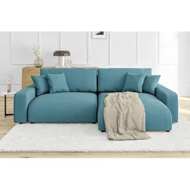 s-style möbel S-STYLE Ecksofa Emma & türkis/petrol - Maße cm, B: 234 H: 78