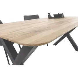 ab:stil.art.moebel Esszimmertisch 200 x 77 x 100 cm beige/schwarz