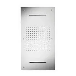 Herzbach Living Spa Decken-Regenbrause 11.670385.3.01 700x380mm, Regen/Schwall, Edelstahl poliert