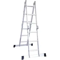 STIER Vielzweckleiter 4x3 Sprossen + Plattform 150 kg 12 Stufen DIN EN 131