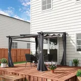 Outsunny Pergola 2,95 x 2,3 m grau