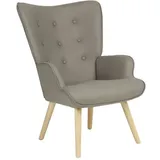 Schaukelsessel Mit Beine Aus Holz Grau 96x66x74cm