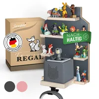 STERNFELD Magnetisches Nachhaltiges Tonie Regal für Hörfiguren - Vormontiertes Toniebox Regal - [43x28cm] - Kinderzimmer - Regal mit abgerundeten Ecken