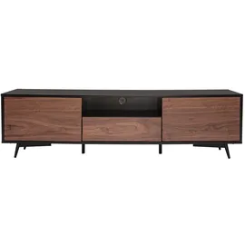 miliboo Mermoz TV-Lowboard 160 cm Schwarz Holz/Metall