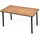 Costway Gartentisch 140 x 75 x 76 cm Braun/Schwarz