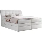 MKS Meble MKS Boxspringbett Weiß 2-Sitzer, H4, Rechteckig, 180x200 cm, Schlafzimmer, Betten, Boxspringbetten