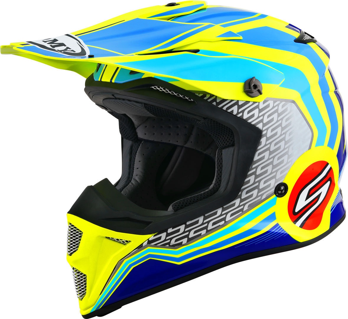 Suomy MX Speed Pro Forward Motocross Helm, blau-gelb, Größe S