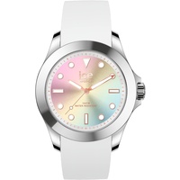 Ice-Watch - ICE steel Sunset rainbow - Weiße Damenuhr mit Silikonarmband - 020385 (Medium)