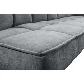 exxpo - sofa fashion Eckbank EXXPO - SOFA FASHION "Latte", antrazith, B:234cm H:95cm T:156cm, 100% PES, Sitzbänke, Eckbank, moderne Sitz- und Rückensteppung, bequem und elegant, hoher Holzfuß