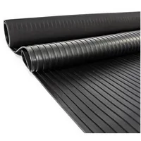 ANRO Breitriefen-Gummimatte Breitriefenmatte Schutzmatte Bodenmatte Breitriefen Gummiläufer 100cm Breit 3mm stark Schwarz 70 x 100cm