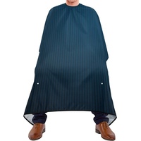 Friseurumhang 140x168cm, Marineblauer Hintergrund Professionelle Friseure Kleid Professionelle Barbiere Cape Einstellbare Unisex Friseurumhang, Für Kinder, Erwachsene, Barbier