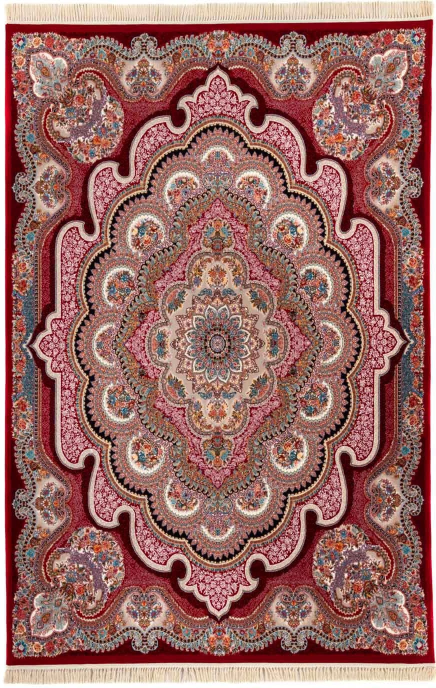 Orientteppich MORGENLAND "Orientteppich - Aryan läufer" Teppiche Gr. B/L: 150 cm x 225 cm, 9 mm, 3,38 m2, 1 St., rot (dunkelrot) Orientalische Muster