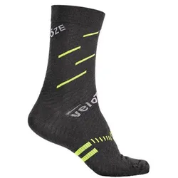 VELOTOZE Socken Merinowolle | schwarz / gelb S/M | 37 - 42,5