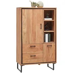 Highboard Shiva Schwarz/Akaziefarben