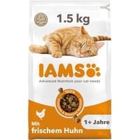 Iams Katzenfutter trocken mit Huhn - Trockenfutter für Katzen im Alter von 1-6 Jahren, 1,5 kg