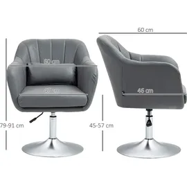 Homcom Drehstuhl Polyester Grau