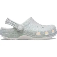 Crocs Classic Iridescent Glitter Holzschuhe - White, 33-34