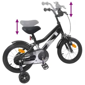 vidaXL Kinderfahrrad 12 Zoll schwarz