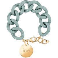 ICE-Watch ICE - Jewellery - Chain bracelet - Lagoon green - Kettenarmband mit grünfarbenen XL-Maschen für Frauen, geschlossen mit einer goldenen Medaille (020357)