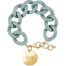ICE-Watch ICE - Jewellery - Chain bracelet - Lagoon green - Kettenarmband mit grünfarbenen XL-Maschen für Frauen, geschlossen mit einer goldenen Medaille (020357)