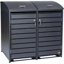 Zelsius Mülltonnenbox 2er 120-240 Liter grau
