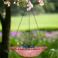 Solar Vogelbad Mit Automatischem Brunnen, Ideal Für Garten, Terrasse Und Außenbereich, Dekoratives Wasserspiel, Solarbetrieben, Langlebig, Rosa
