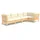 vidaXL Garten-Lounge-Set 5-tlg. creme Kiefernholz