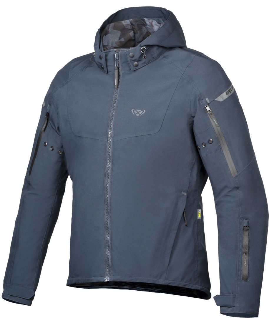 Ixon Burning Motorfiets textiel jas, blauw, M Voorman