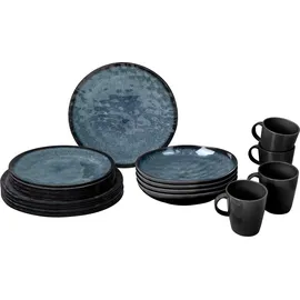 Brunner Midday Venetian Geschirr-Set 16-tlg. blau/schwarz