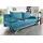 Jockenhöfer Schlafsofa Kunstleder 2-Sitzer Blau