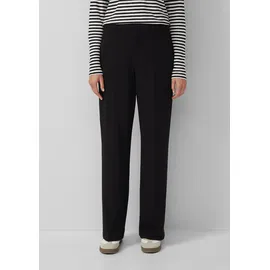 s.Oliver Wide-Leg-Hose aus Struktur-Jersey Schwarz 38
