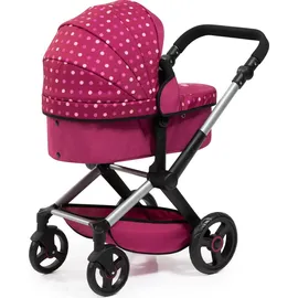 Bayer Design 17067AA Puppenwagen Xeo mit Tasche, höhenverstellbar, schwenkbare Vorderräder, umwandelbar, Bordeaux Fee