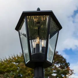 Lutec Außenstandleuchte Edelstahl, Glas 227,0 cm Solarzelle IP44 grau