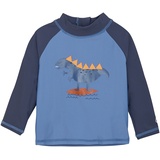 Color Kids - Langarm-Badeshirt Surfing Dino in coronet blue, Gr.92,