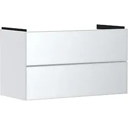 hansgrohe Xevolos E Waschtischunterschrank 54181320 980x555x475mm, 2 Schubladen, mattweiß, weiß metallic