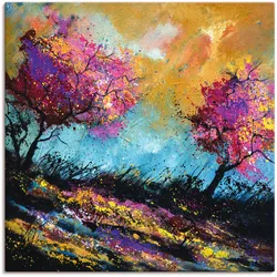 Artland Leinwandbild »Herbst-Eichen«, Wiesen & Bäume, (1 St.), auf Keilrahmen gespannt Artland Farbe Bild(er): lila