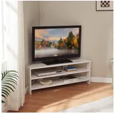 [en.casa] Berg Fernsehtisch Lowboard 110 x 41,5 x 36 cm Weiß Spanplatte