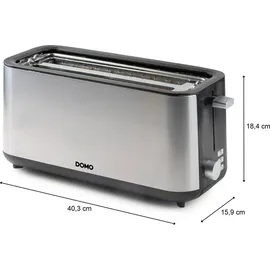 Domo DO967T Toaster 4 Scheiben, 1470 Watt, Edelstahl