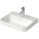 Duravit Happy D.2 Aufsatz-Waschtisch 23605000601 50x40cm, geschliffen, ohne Hahnloch, mit Überlauf, Hahnlochbank, weiß WonderGliss