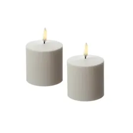 uYuni LED Kerzen 2 St. 6,8 cm weiß