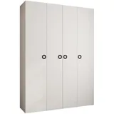 abiks möbel Drehtürenschrank COMO 180 x 245,5 x 40 cm Schwarz/Weiß