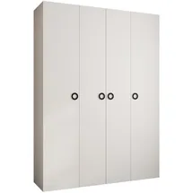abiks möbel Drehtürenschrank COMO 180 x 245,5 x 40 cm Schwarz/Weiß